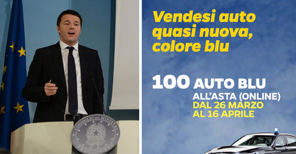 Renzi auto blu asta
