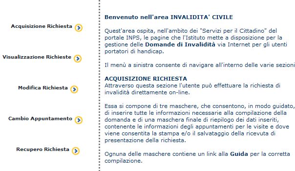 Acquisizione richiesta