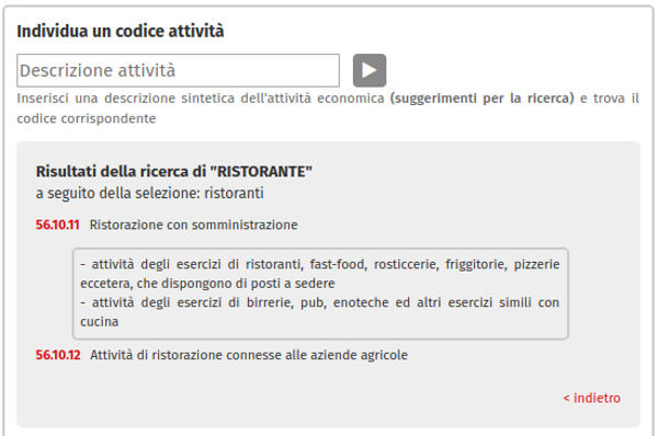 Codice ateco per iva al 10